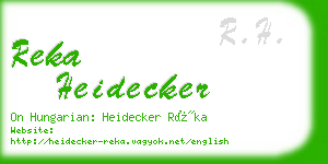 reka heidecker business card